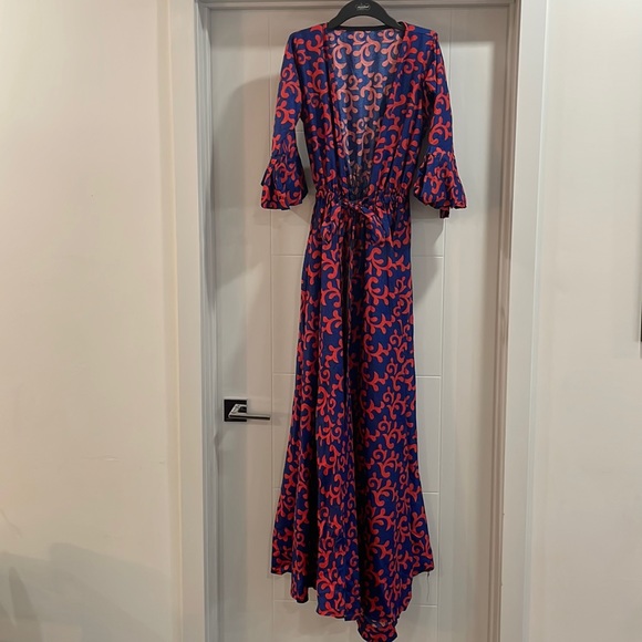 African Print Maxi Duster Dress